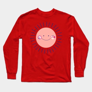 Happy sun flowers summer sunny smiley face smiling beach nature humour positive vibes Long Sleeve T-Shirt